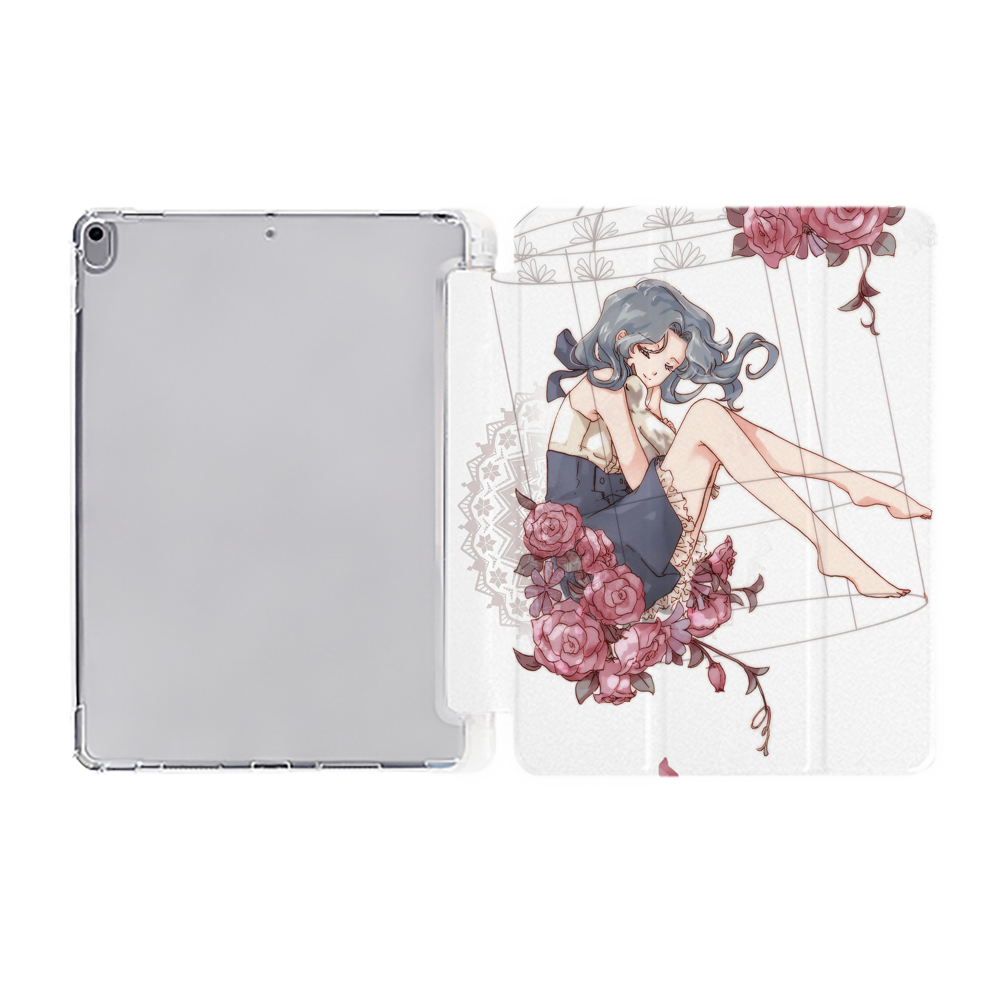（画像用） 美少女戦士セーラームーン Sailor Moon IPad ケース ペン収納付き 三つ折りスタンド PUレザー×シリコン 対応機種9.5/10.5/10.9インチ